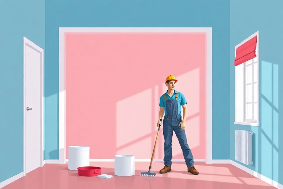 Intérieur rénové après travaux de peinture à Joué-lès-Tours