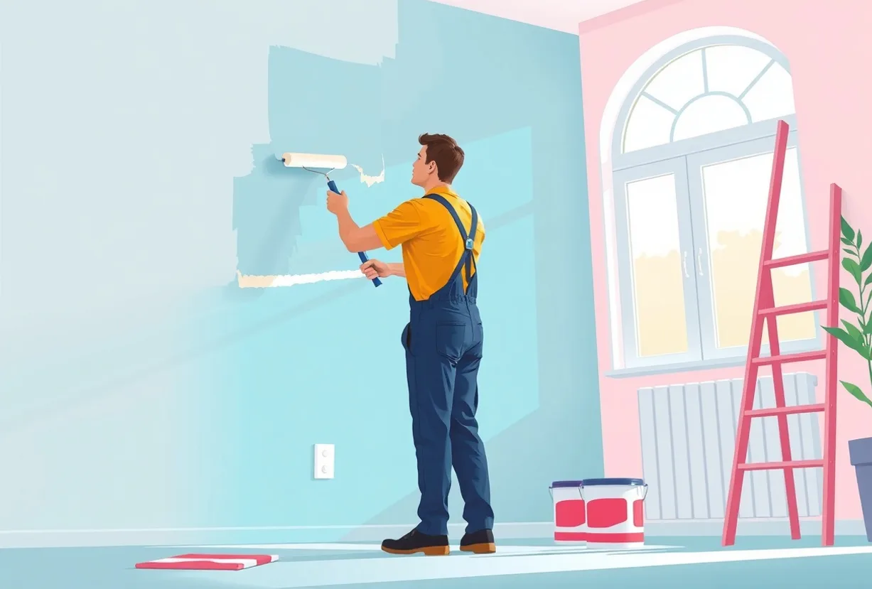 Peintre Joué-lès-Tours 37300 en intervention sur un chantier